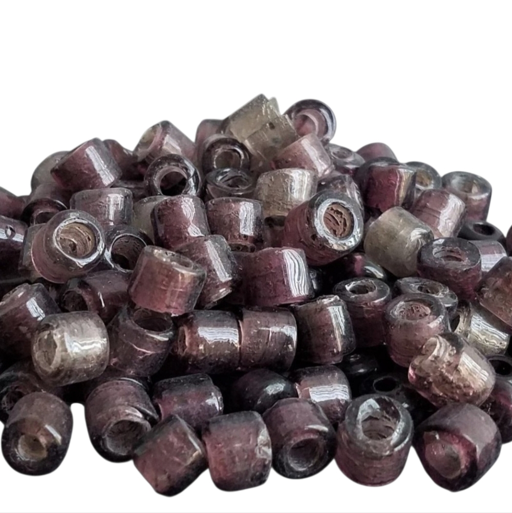 70+ purple BEADS mixed Glass vintage amethyst Crow Last set Arts Crafts DIY